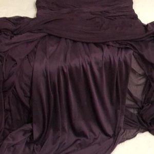 High-neck halter floor length dress